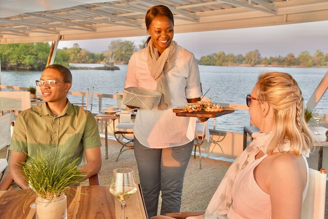 A 2 Day Victoria Falls & Chobe Safari Combo - Sunset on the Zambezi with snacks and drinks