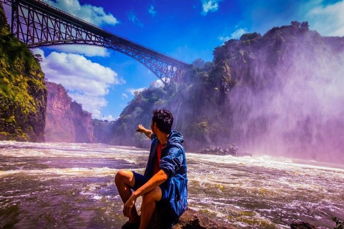 Bungee Jumping at The Victoria Falls Bridge - Preparing for the 90-meter jump