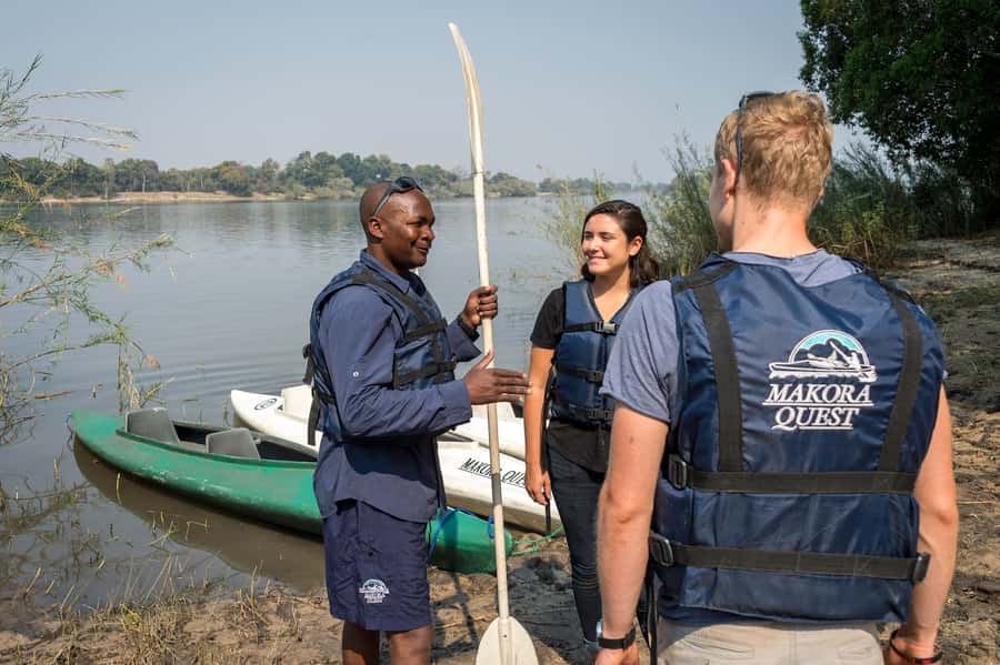 From Livingstone: Full or Half Day Canoe Safari - Paddling through channels and islands