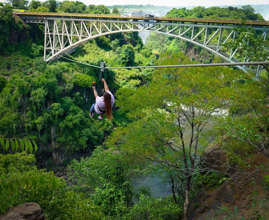 From Victoria Falls: Zip Line from the Victoria Falls Bridge - The speed is exciting, but the views are the real prize