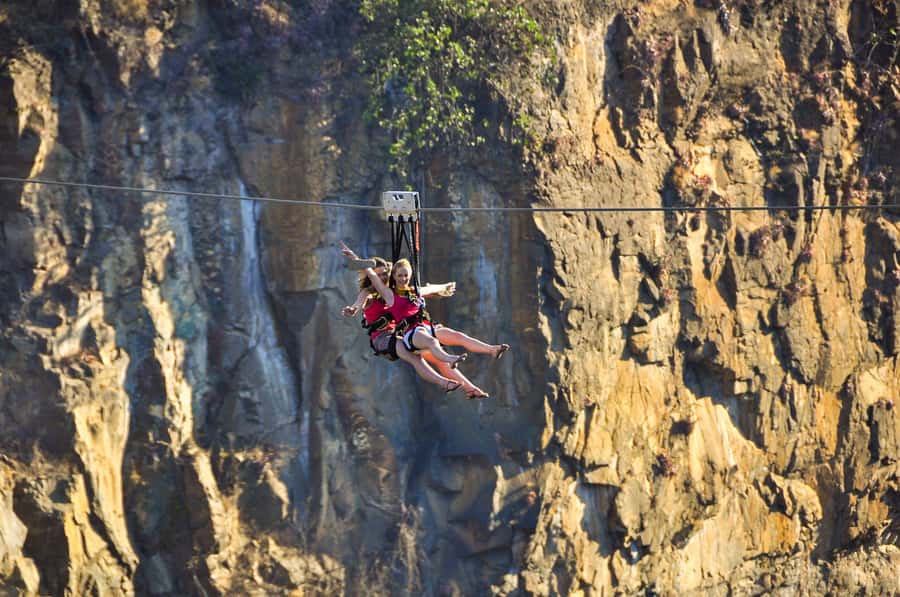 From Victoria Falls: Zip Line from the Victoria Falls Bridge - Safety is built into the short, controlled format