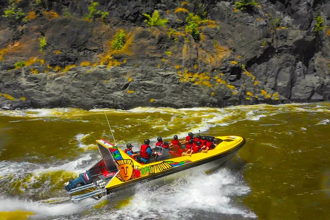 Shearwater Adventure Jet Boat Experience in Victoria Falls - Reaching the Boiling Pot below Victoria Falls