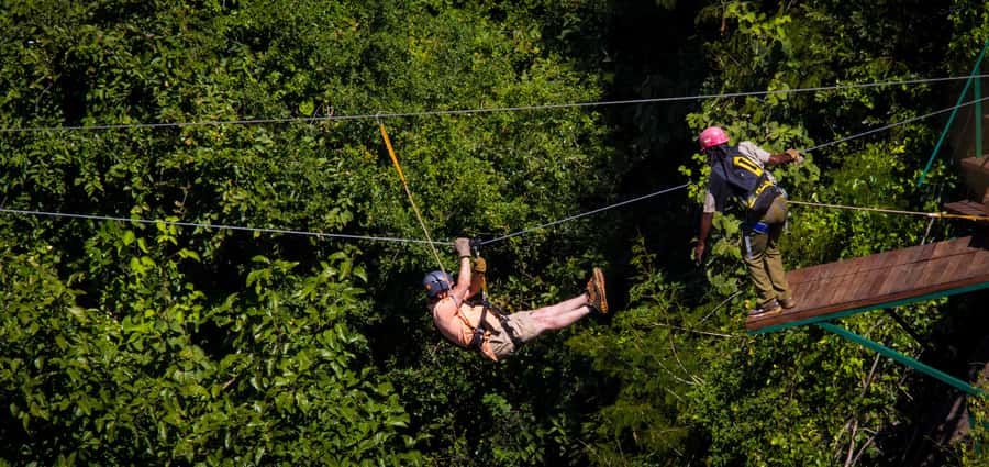 Victoria Falls: Canopy Tour with Transfers - Nine slides from 40 to 85 meters