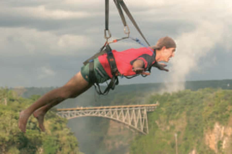 Victoria Falls: Flying Fox Experience with Transfers - From the wooden platform to the first flight