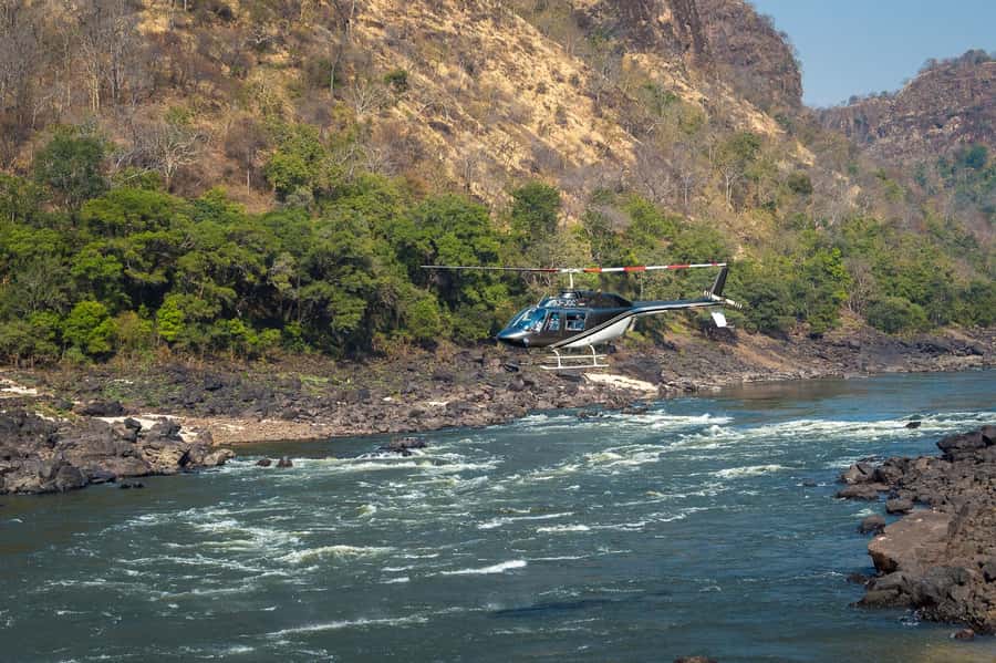 Victoria Falls Helicopter Flights - The 15-minute flight: a focused look at the falls