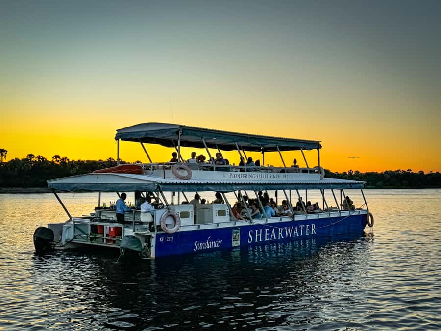 Victoria Falls: Sunset Cruise on the Zambezi River - Sunset on the Zambezi, with weather as the wildcard