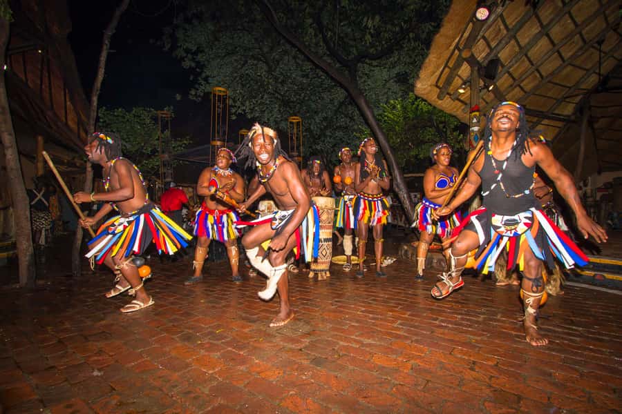 Victoria Falls: The Boma Dinner and Drum Show - The buffet: game meats, mopane worms, and safe choices