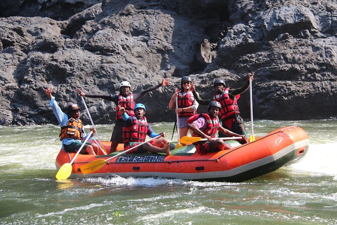 Whitewater Rafting Adventure on the Zambezi River, Victoria Falls Zimbabwe - Getting into Batoka Gorge